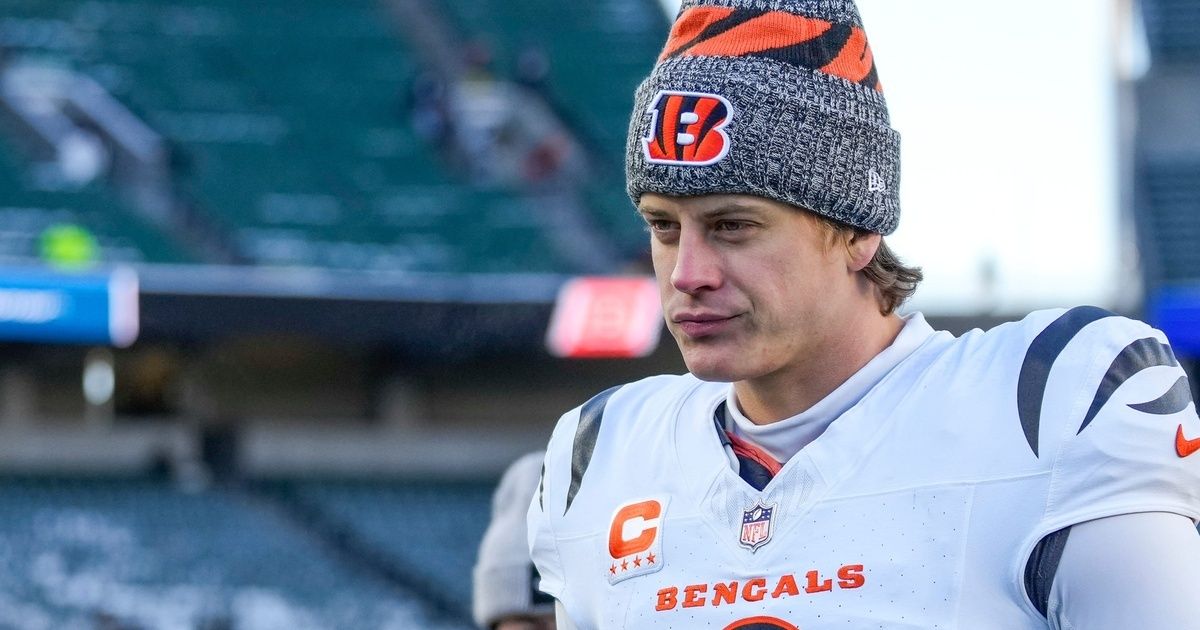Cincinnati Bengals quarterback Joe Burrow (9) walks for the locker room after the fourth quarter of the NFL Week 15 game between the Cincinnati Bengals and the Baltimore Ravens at Paycor Stadium in Cincinnati on Sunday, Dec. 14, 2025. The Bengals were shut out, 24-0.