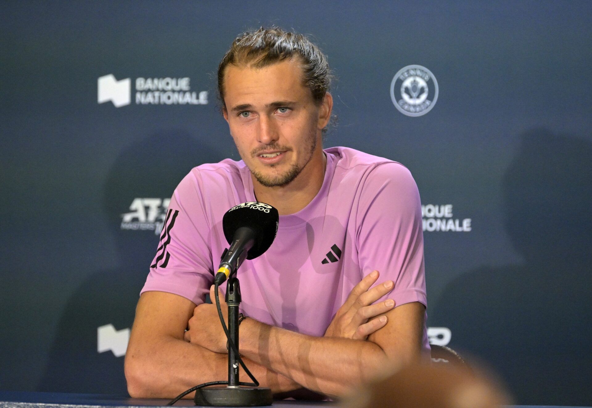 Alexander Zverev (GER) gives a press conference at IGA Stadium.