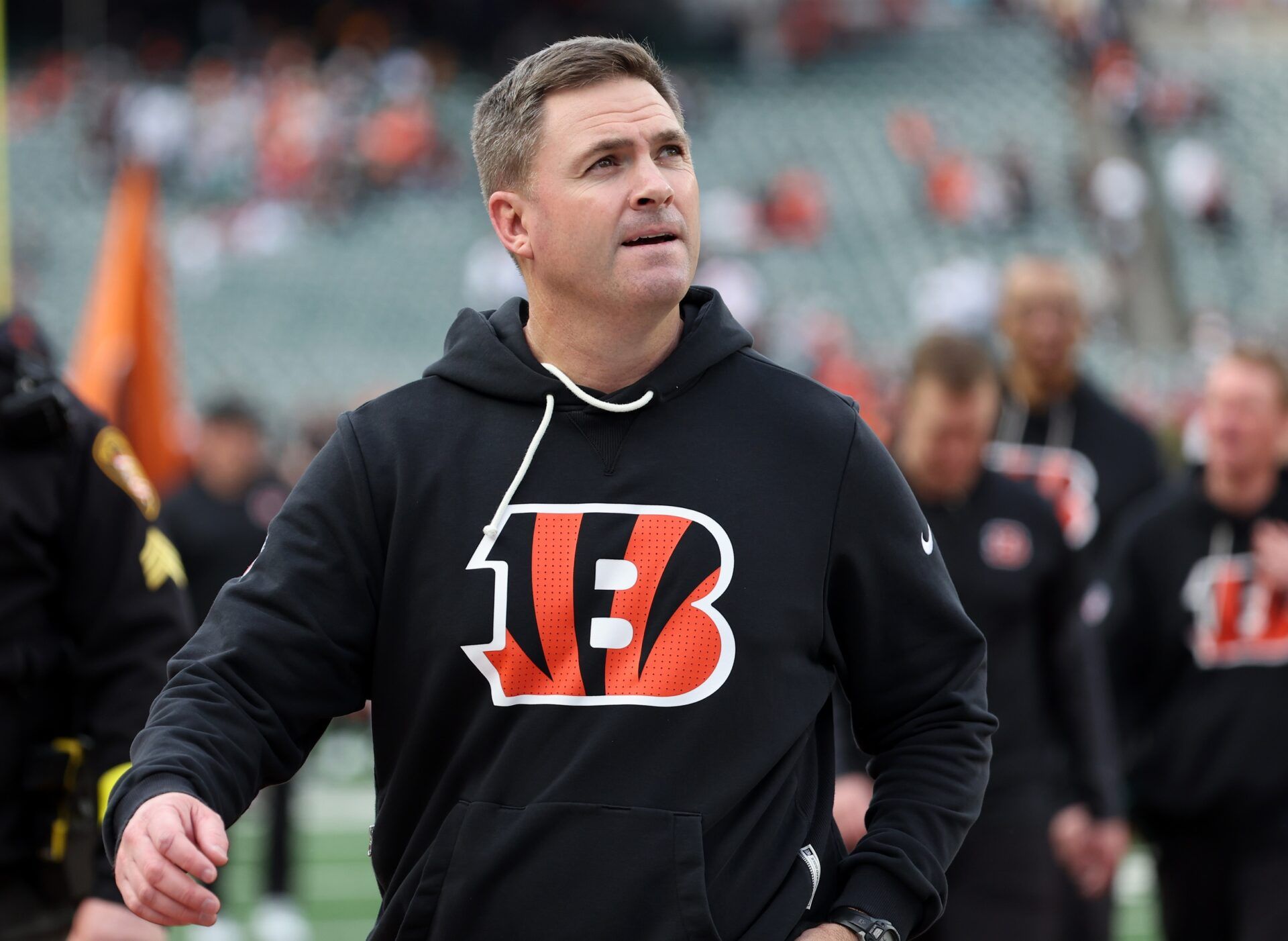Cincinnati Bengals head coach Zac Taylor after a game against the Arizona Cardinals at Paycor Stadium.