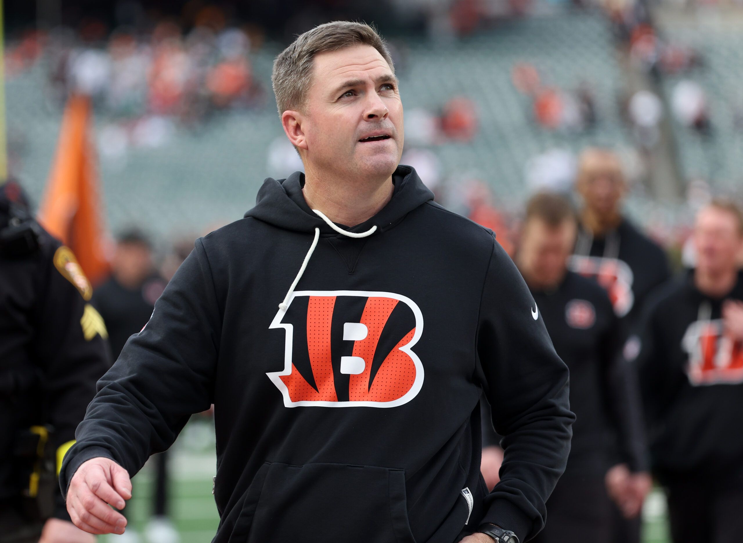 Cincinnati Bengals head coach Zac Taylor after a game against the Arizona Cardinals at Paycor Stadium.