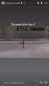 Amber Glenn's message on her Instagram story