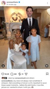 Initial caption of Serena Williams' Instagram post