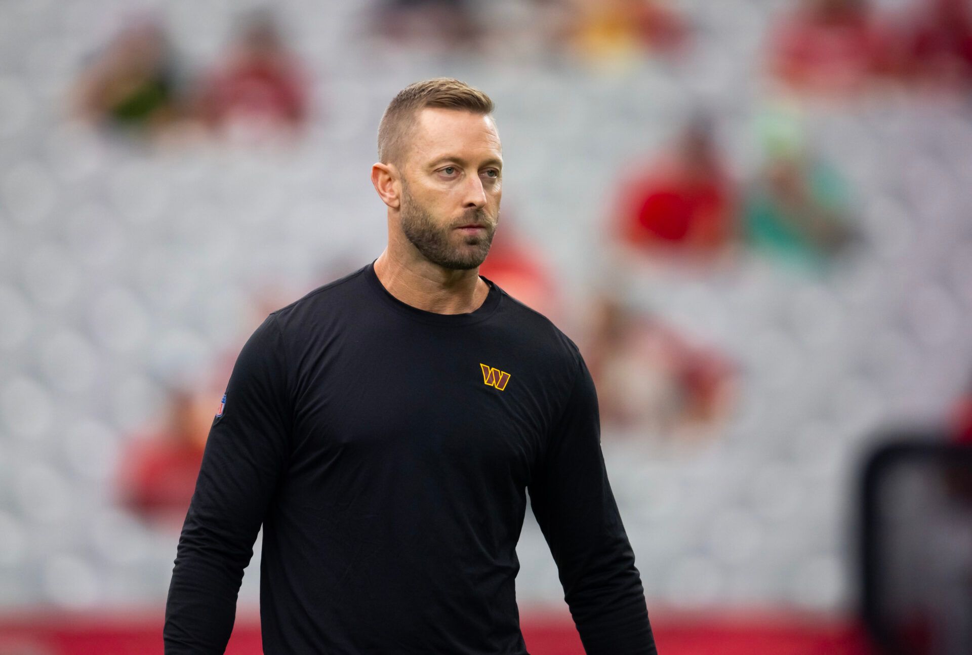 Washington Commanders offensive coordinator Kliff Kingsbury against the Arizona Cardinals at State Farm Stadium.