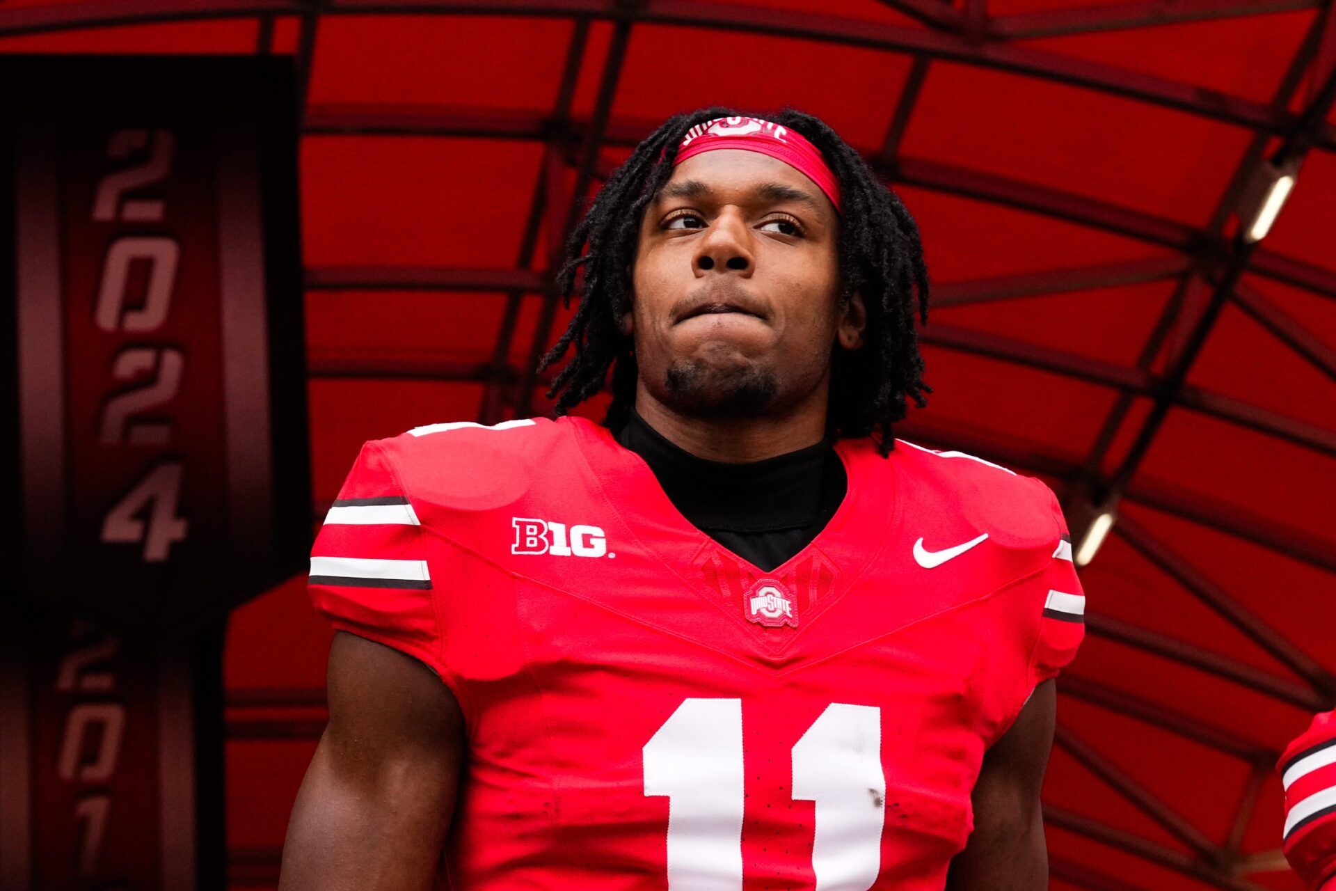 Ohio State Buckeyes wide receiver Quincy Porter (11) walks up the tunnel before the game against Grambling State Tigers at the Ohio Stadium on Saturday, Sept. 6, 2025 in Columbus, Ohio.