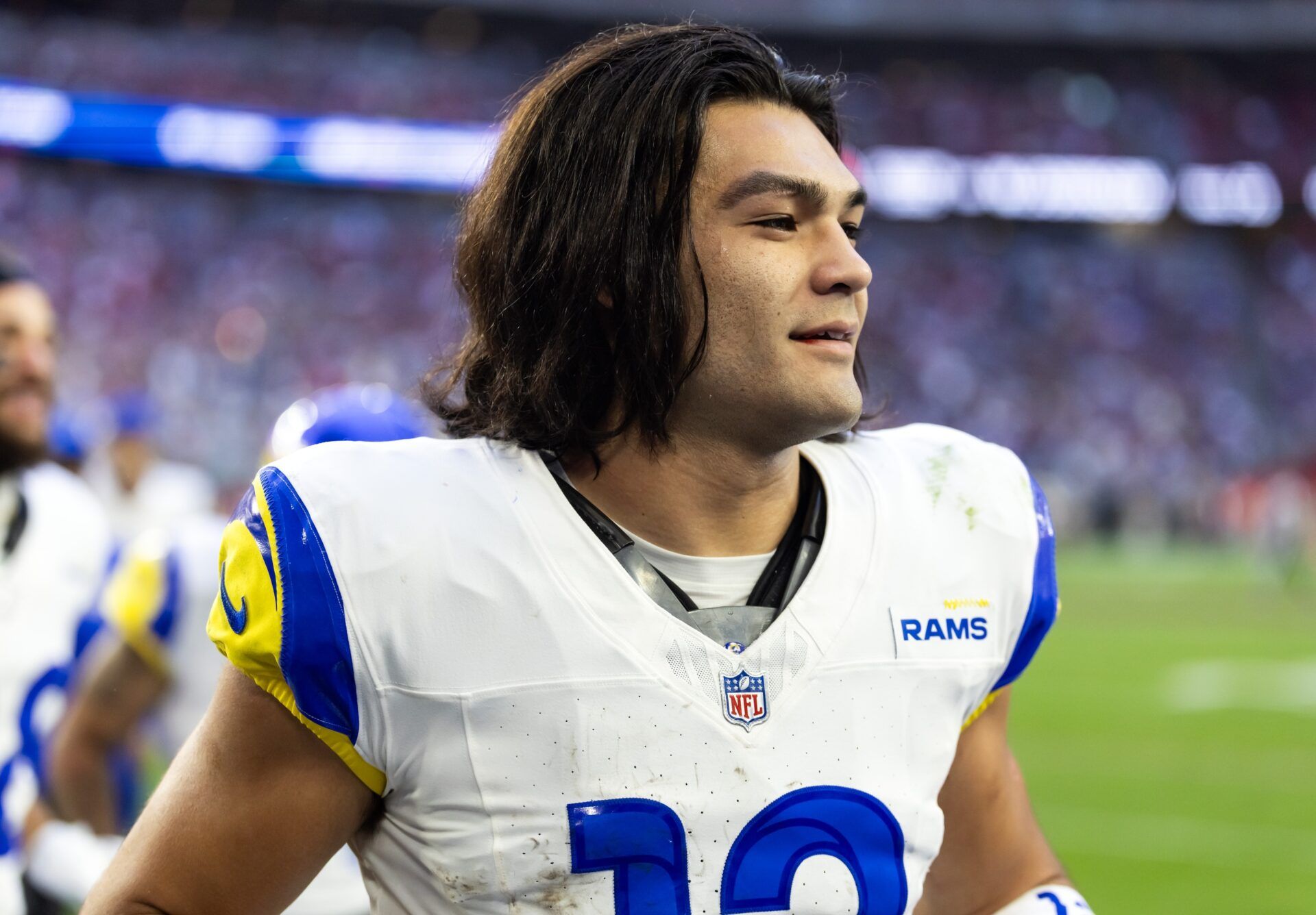 Los Angeles Rams wide receiver Puka Nacua (12) against the Arizona Cardinals at State Farm Stadium.