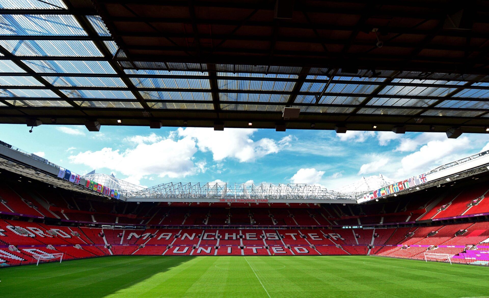 Overall view of Old Trafford during the 2012 London Olympic Games.