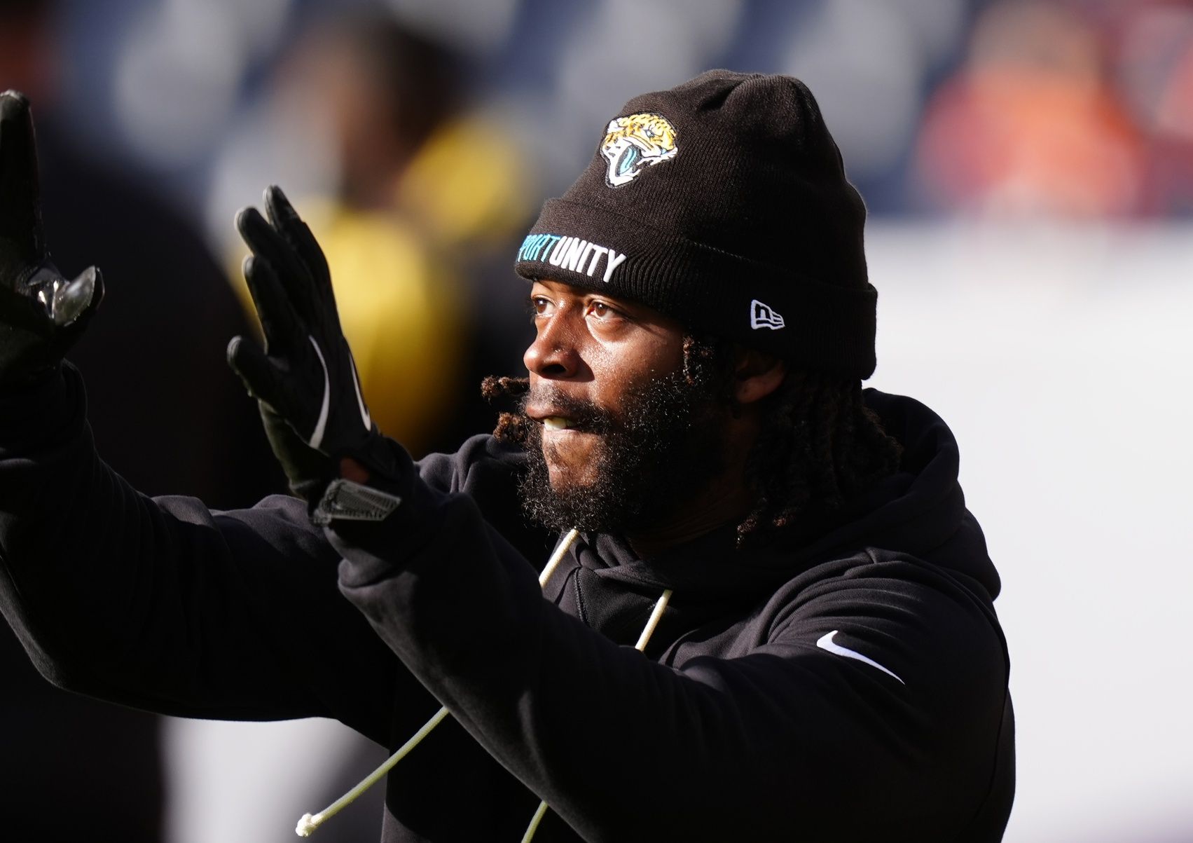 Jacksonville Jaguars wide receiver Jakobi Meyers (3) before the game against the Denver Broncos at Empower Field at Mile High.