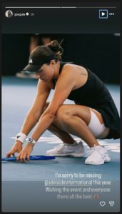 Screenshot of Jessica Pegula’s Instagram story | Source: IG/jpegula