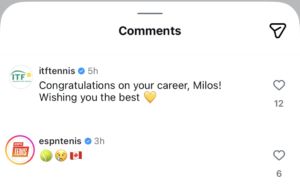 ITF and ESPN Tennis's comments