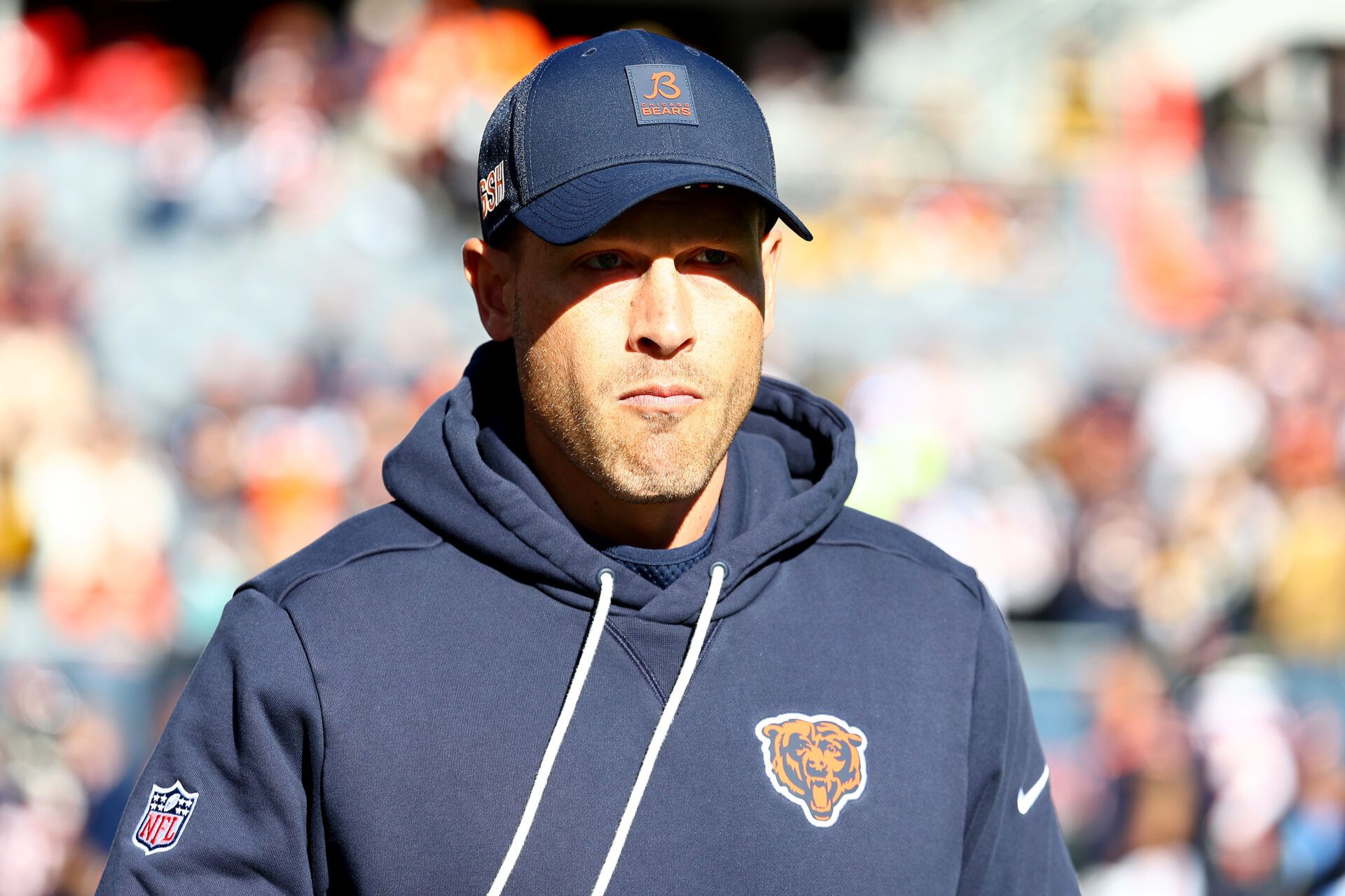 Chicago Bears head coach Ben Johnson before the game against the Pittsburgh Steelers at Soldier Field.
