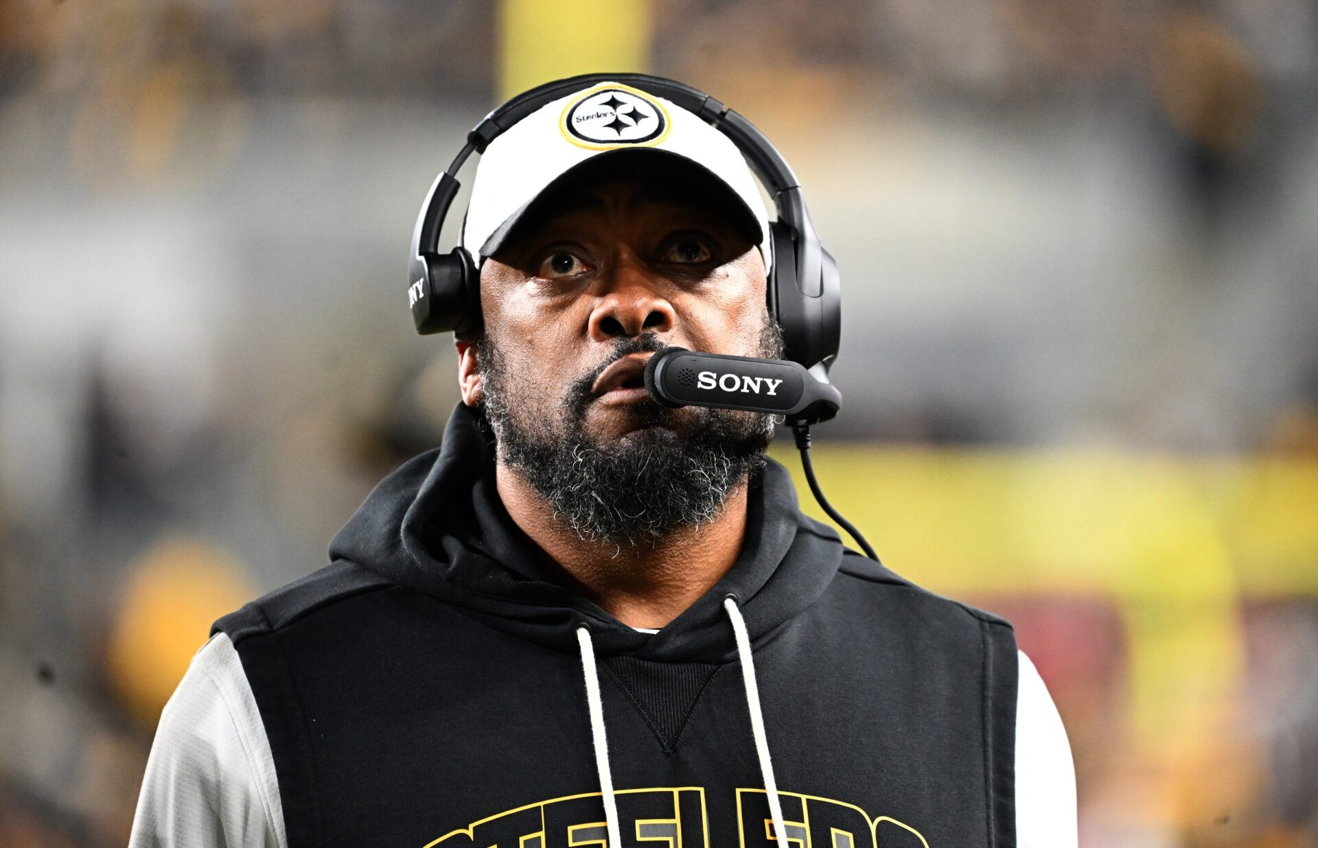 Pittsburgh Steelers head coach Mike Tomlin before an AFC Wild Card Round game against the Houston Texans at Acrisure Stadium.