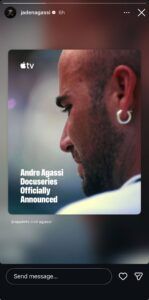Andre Agassi's son Jaden on Instagram