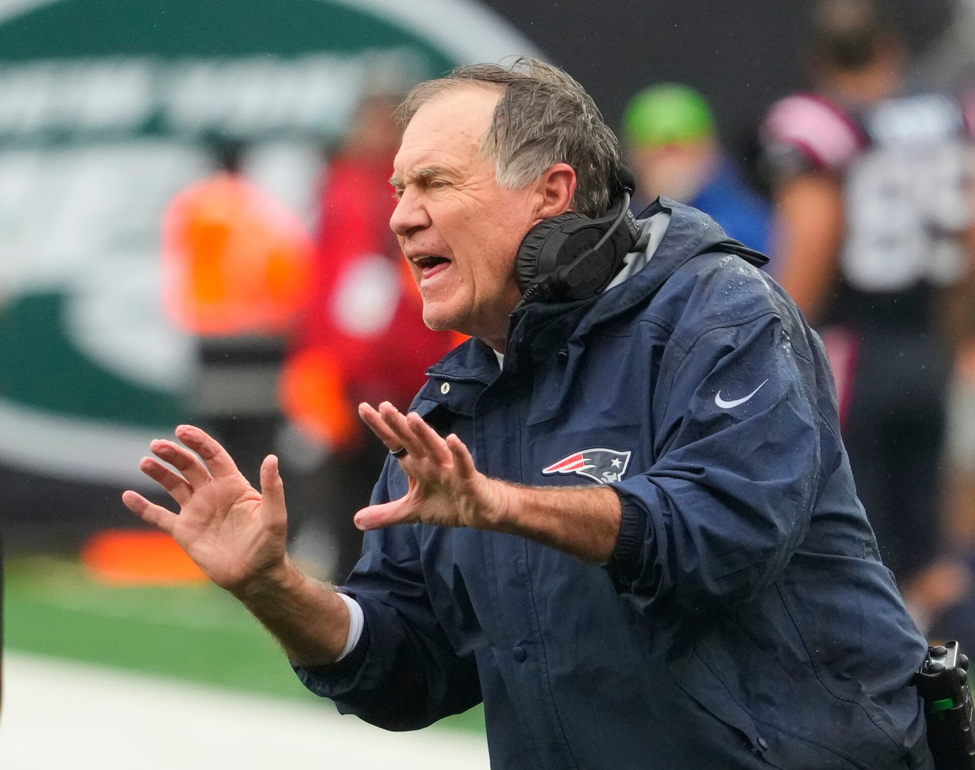 New England Patriots head coach Bill Belichick at MetLife Stadium.