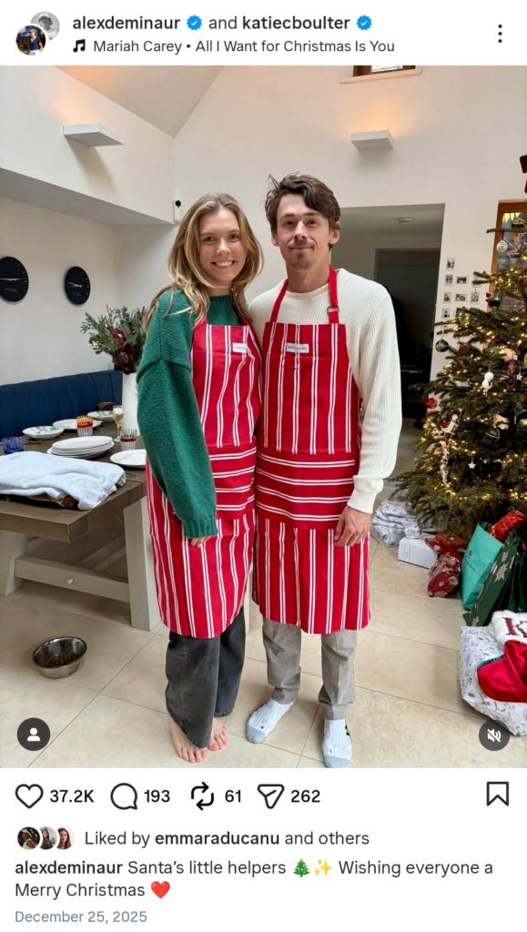 Alex de Minaur and Katie Boulter (Image via de Minaur on IG)
