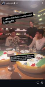 Taylor Fritz's Instagram story