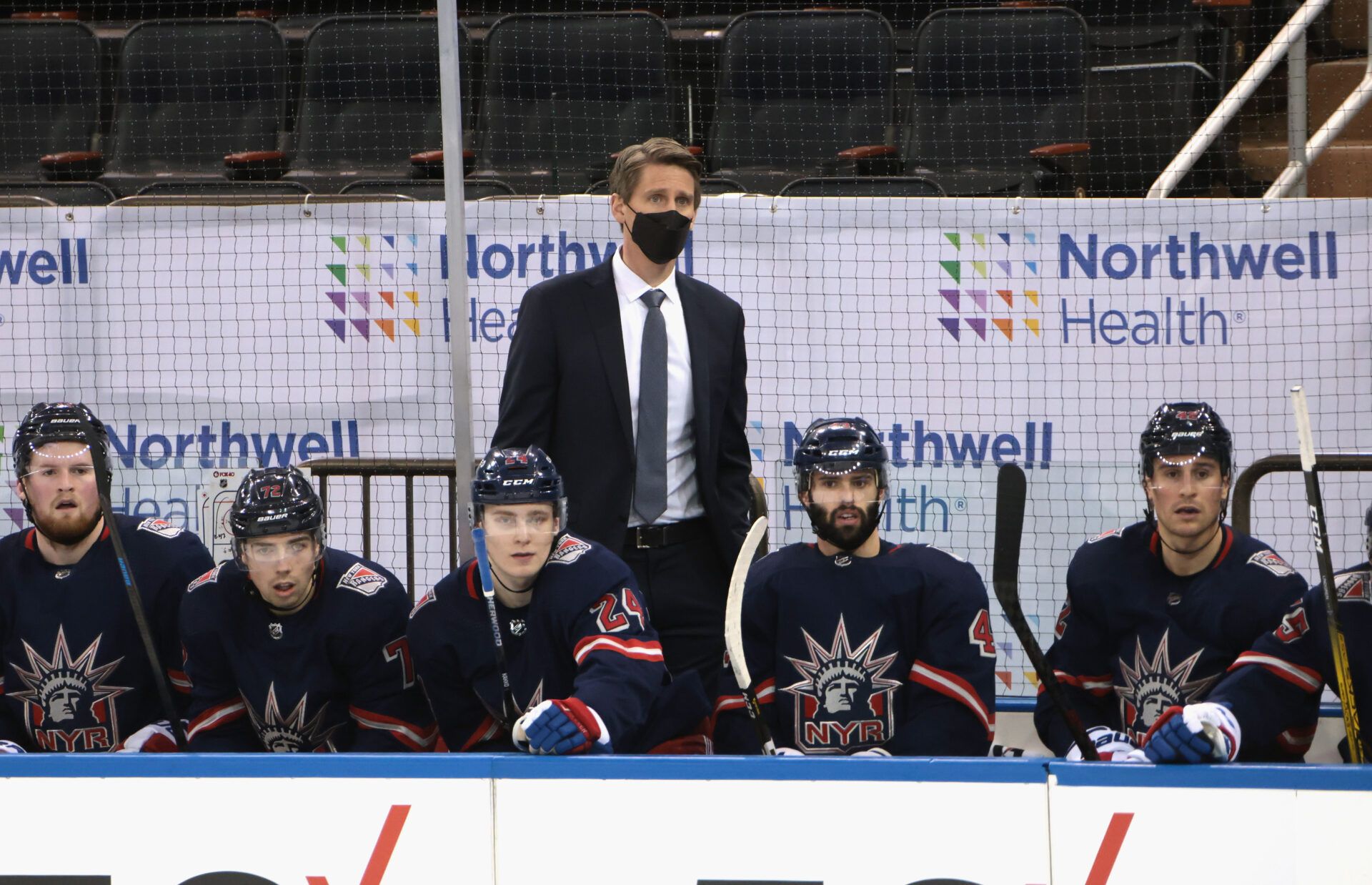 New York Rangers general manager Chris Drury at Madison Square Garden.