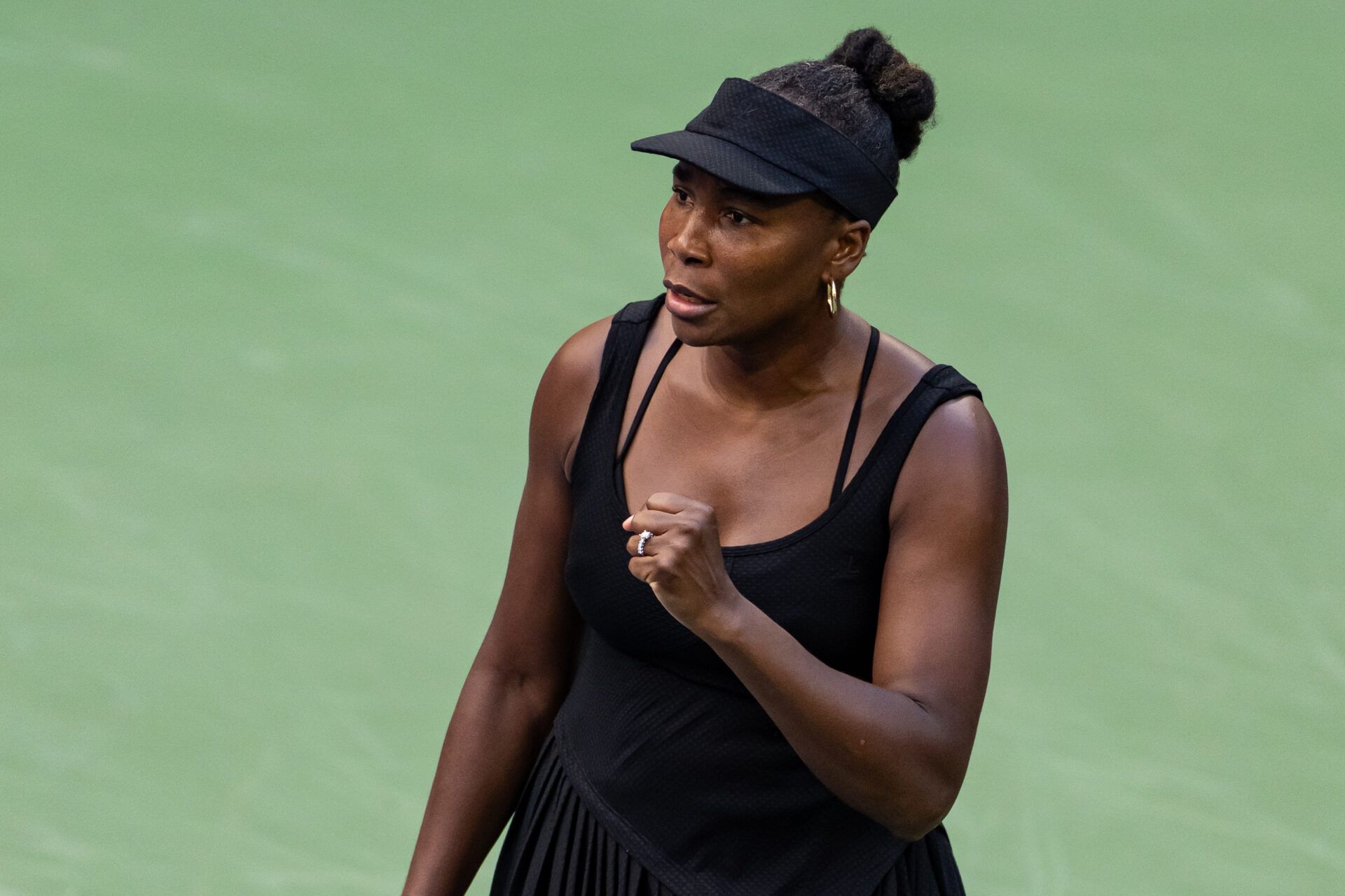 WTA legend Venus Williams' first match at the 2026 Australian Open garners reactions from fans highlighting her court action and impressive display.