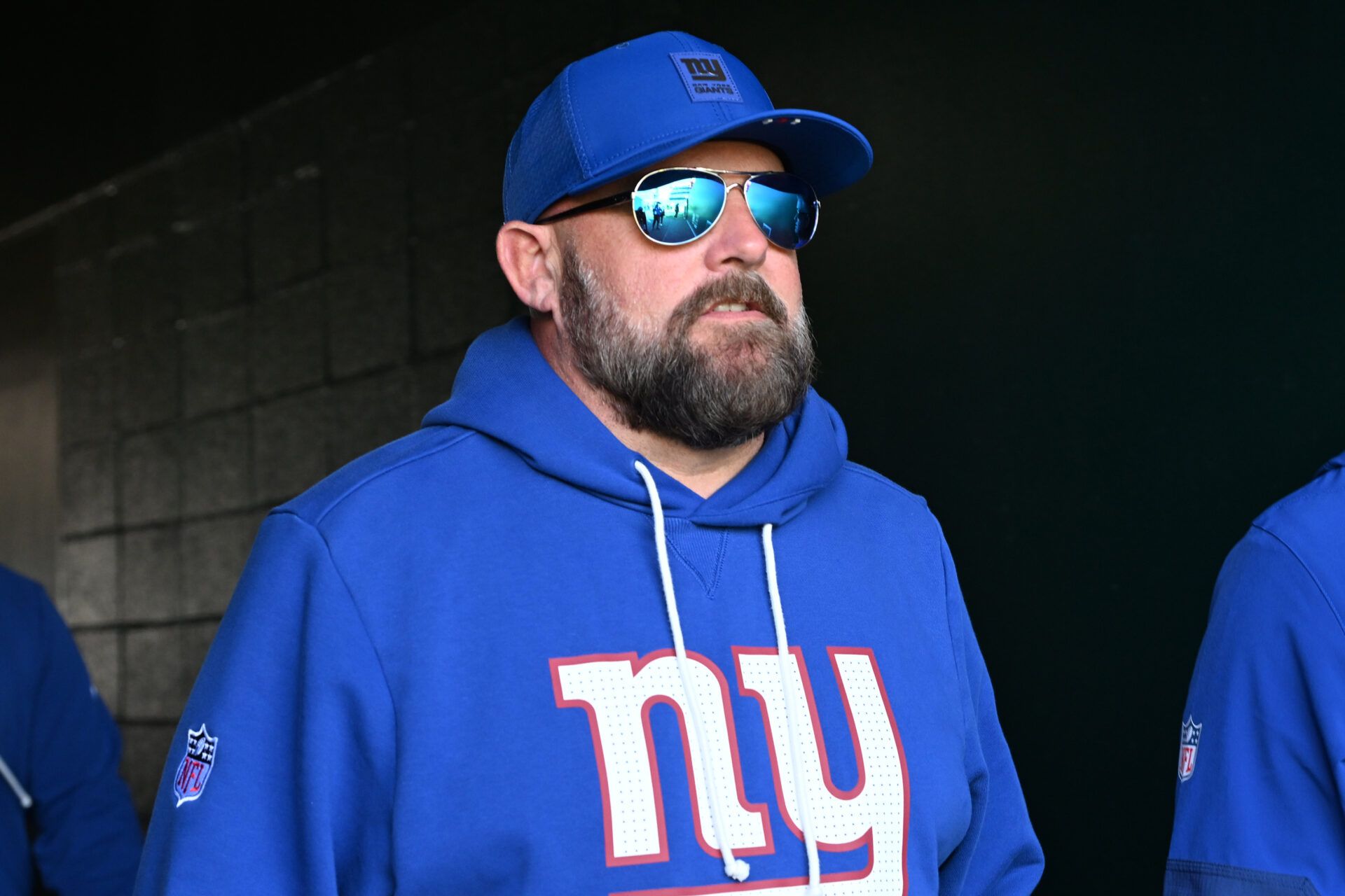 New York Giants head coach Brian Daboll in the tunnel against the Philadelphia Eagles at Lincoln Financial Field.