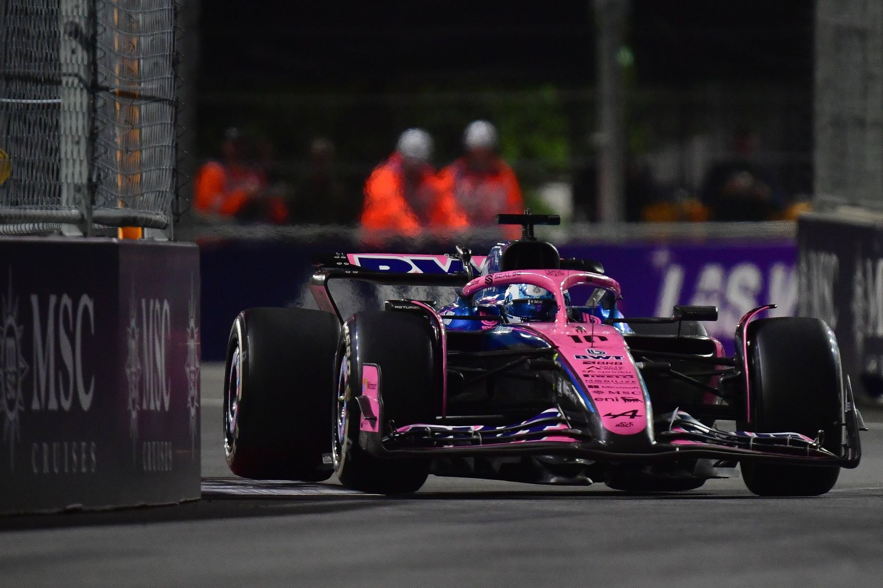 Alpine driver Pierre Gasly (10) during the Las Vegas Grand Prix at Las Vegas Strip Circuit.