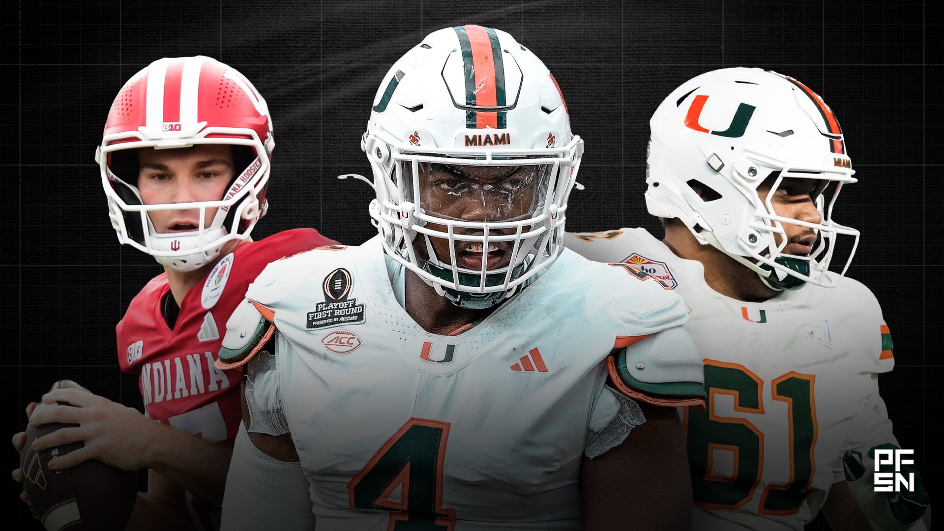 Fernando Mendoza / Rueben Bain Jr. / Francis Mauigoa