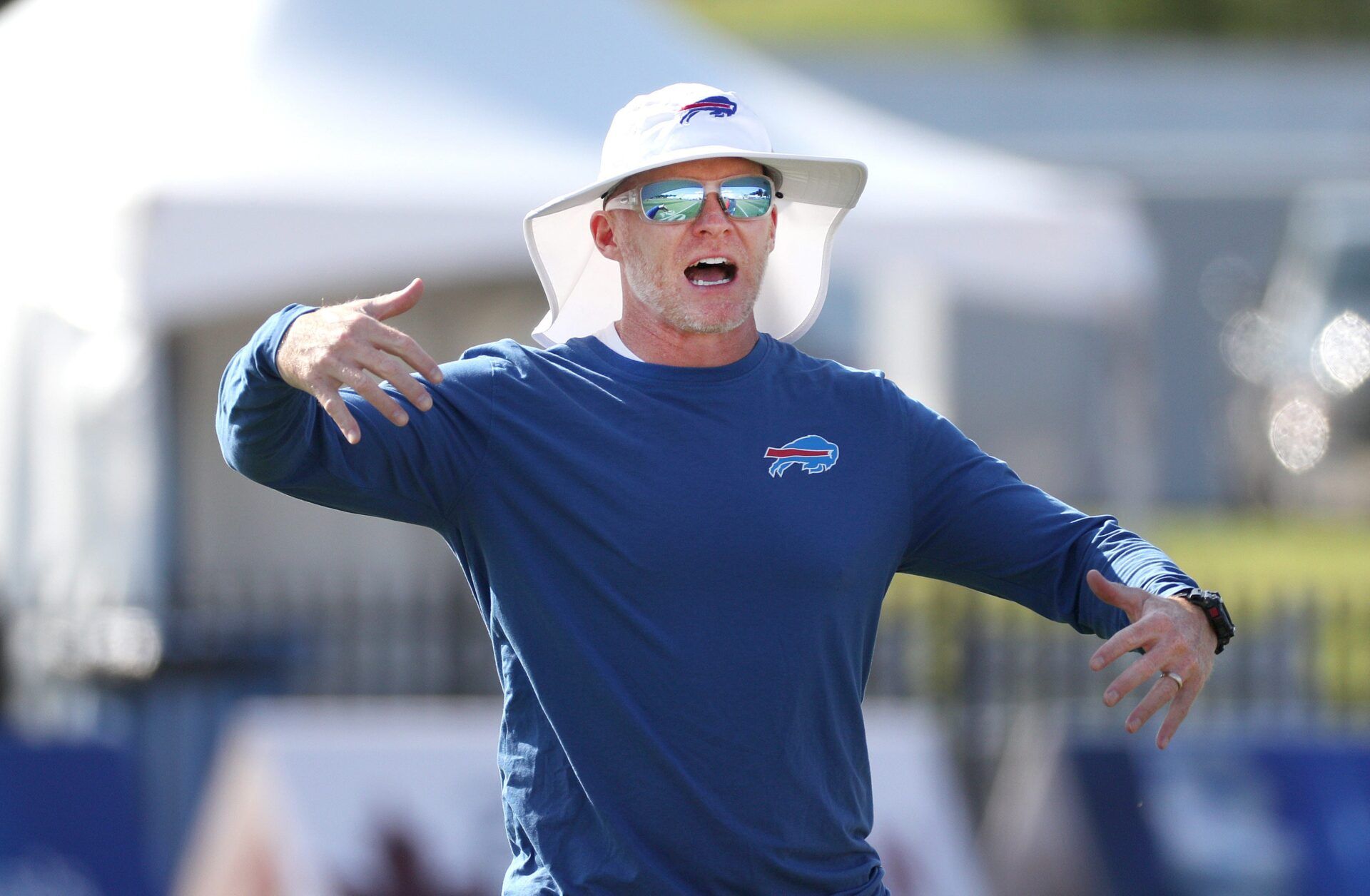 Bills head coach Sean McDermott during a training camp practice in 2019.