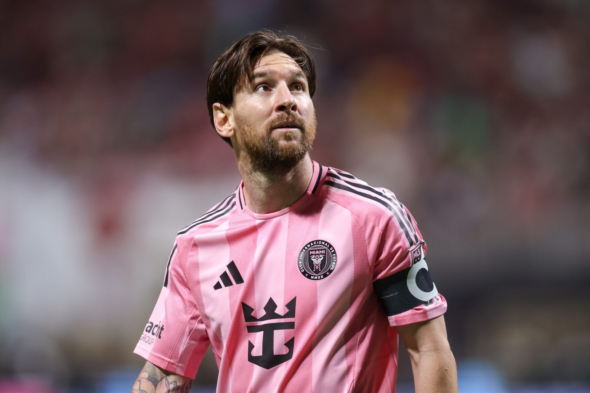 Inter Miami forward Lionel Messi (10) in action against Atlanta United in the second half at Mercedes-Benz Stadium.