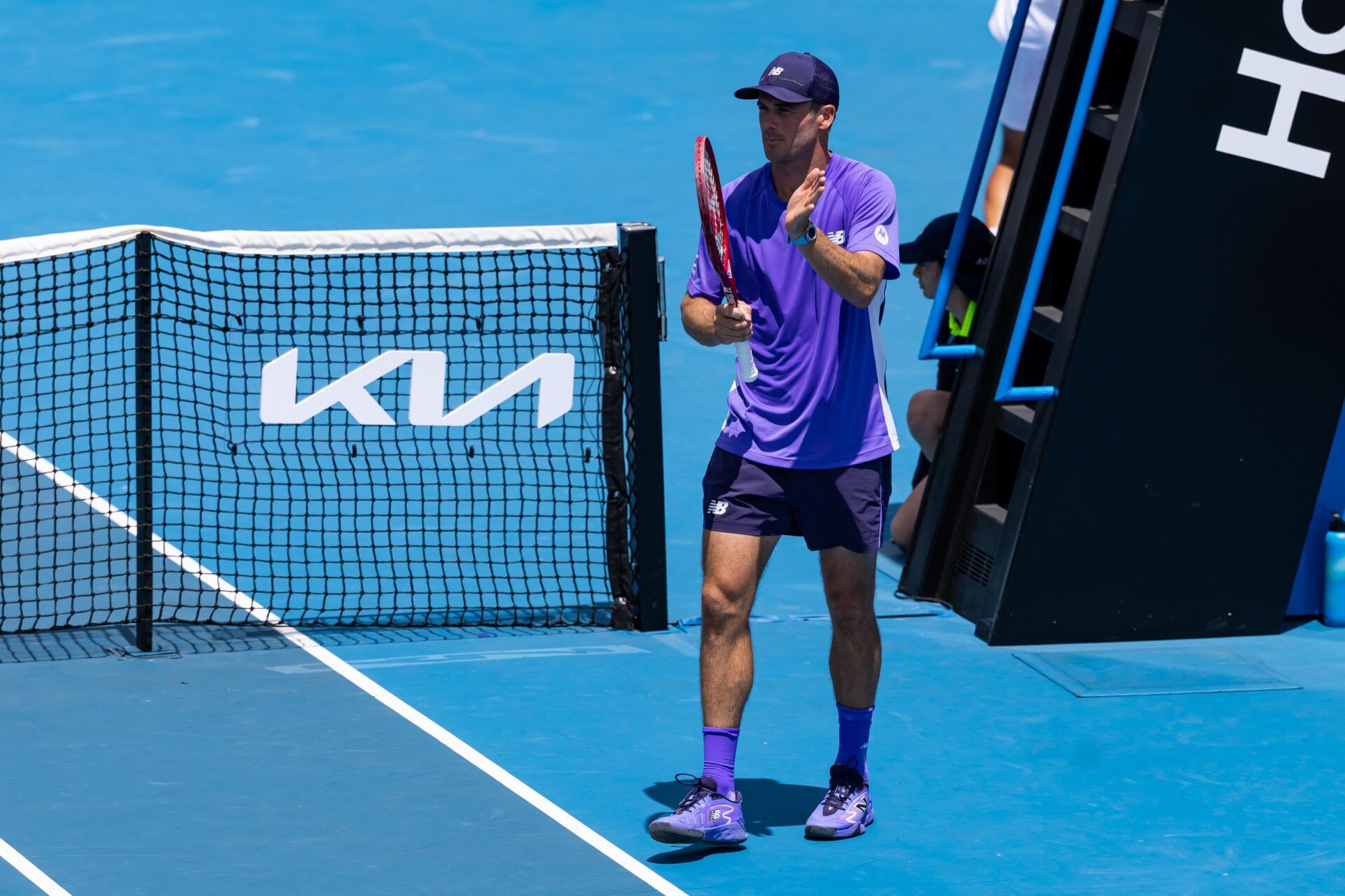 Tommy Paul of United States in action against Thiago Agustin Tirante of Argentina in the second round of the men’s singles at the Australian Open at 1573 Arena in Melbourne Park.