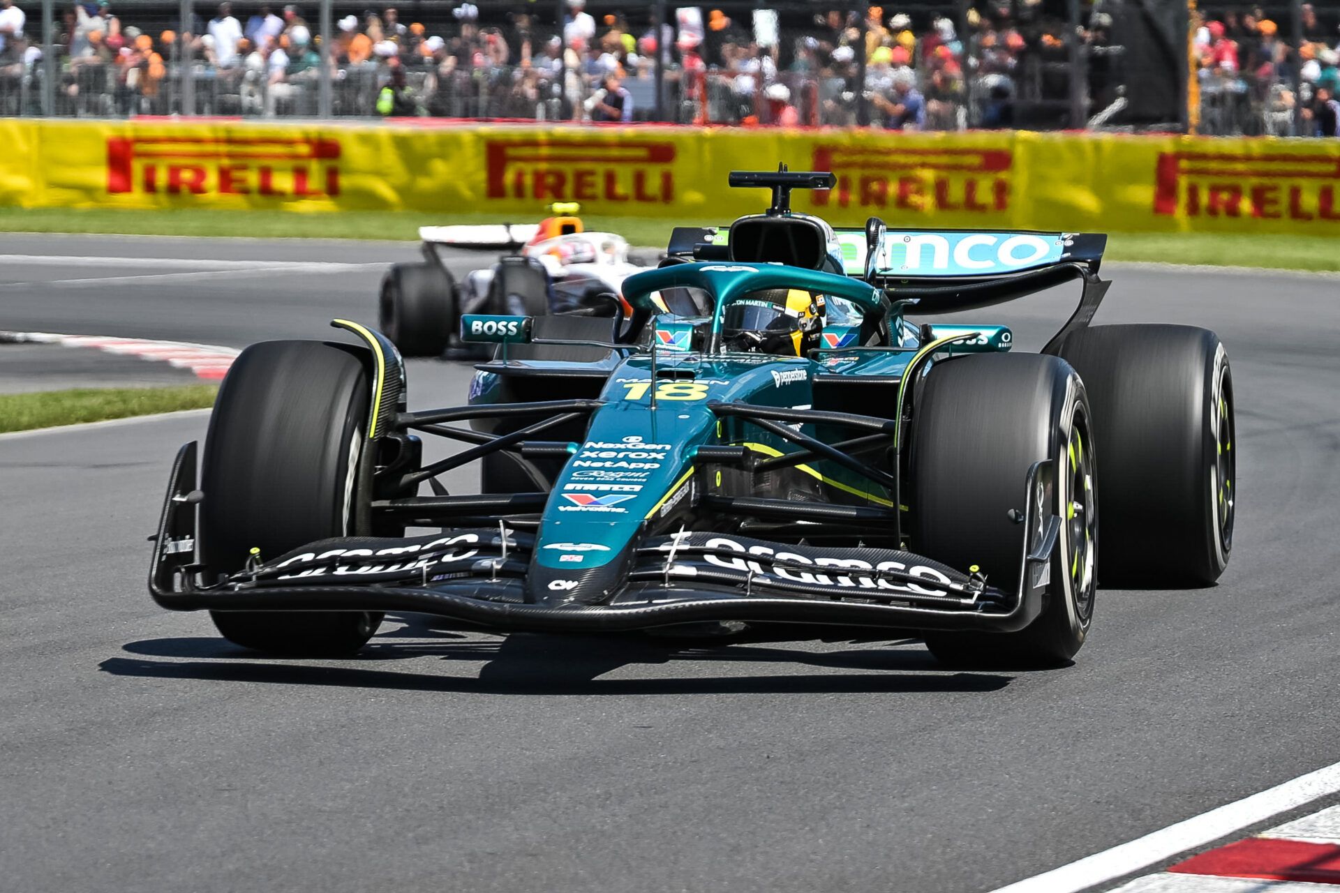 Aston Martin driver Lance Stroll (18) during the F1 Canadian Grand Prix at Circuit Gilles-Villeneuve.