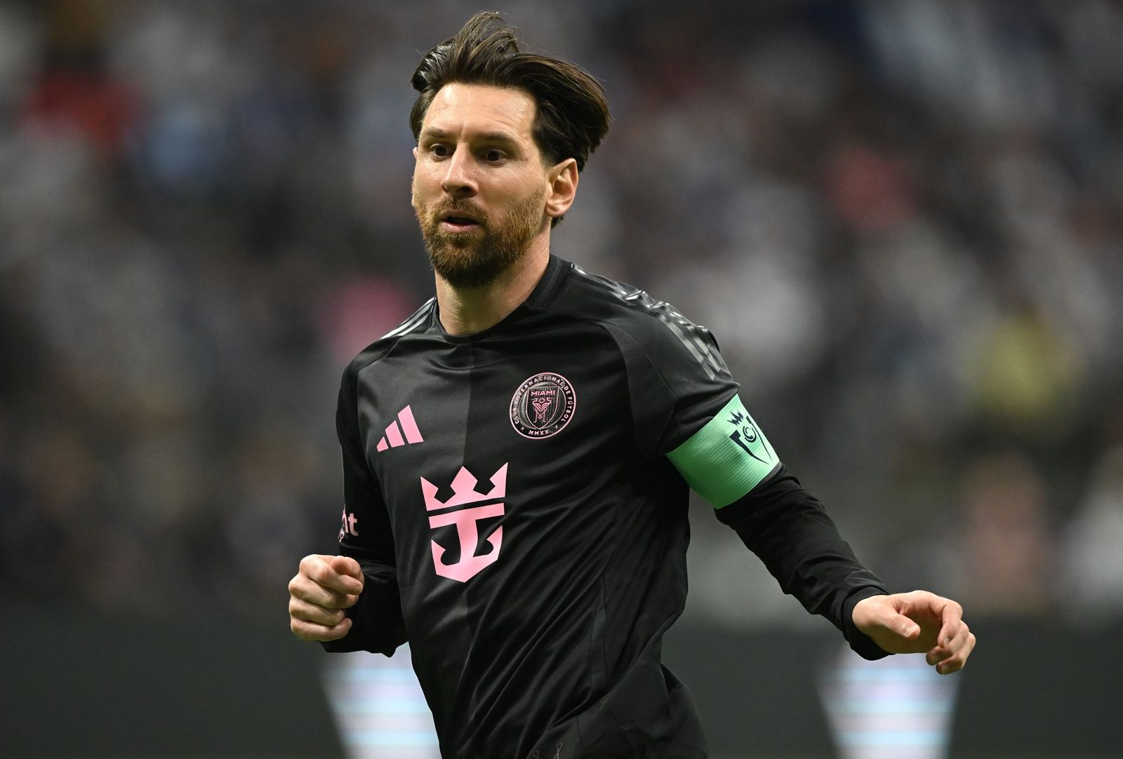 Inter Miami SC forward Lionel Messi (10) runs during the second half against the Vancouver Whitecaps FC at BC Place.