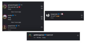 Screenshots of reactions from Gucci’s Instagram post | Source: IG/gucci