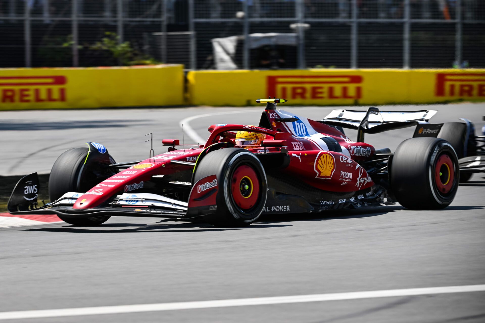 Ferrari driver Lewis Hamilton (44) during the F1 Canadian Grand Prix at Circuit Gilles-Villeneuve.