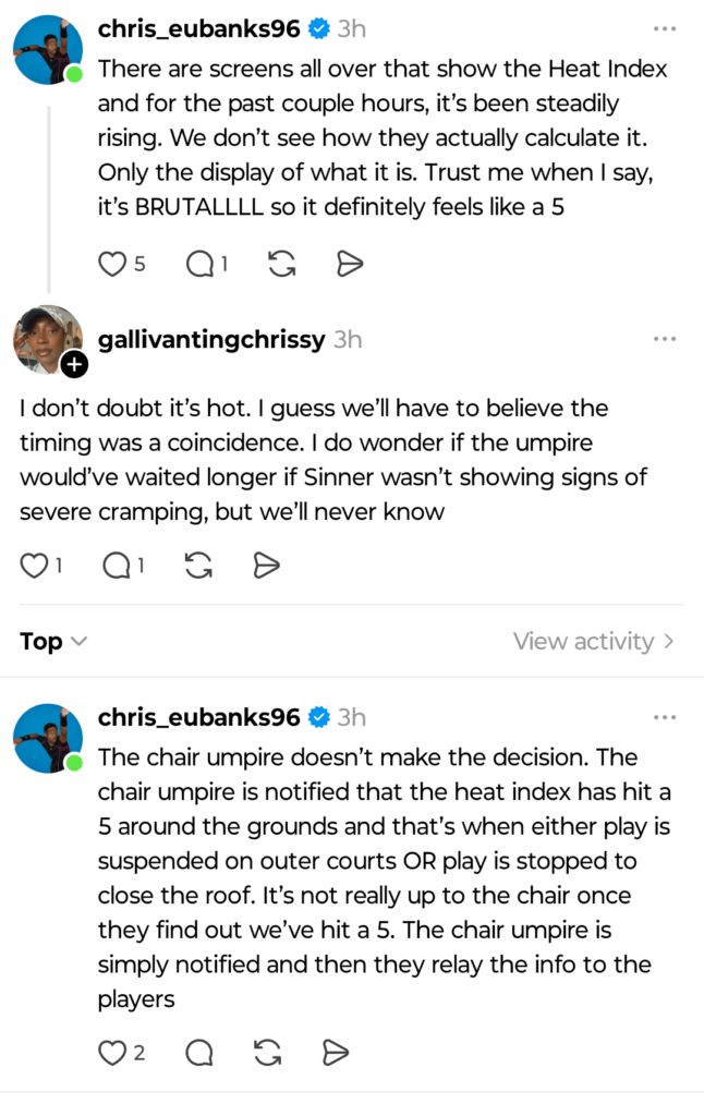 Eubanks's thread post