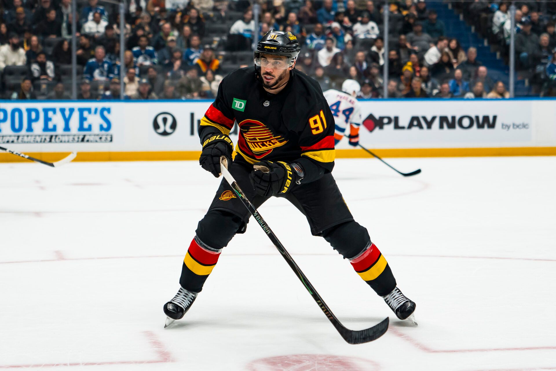 Vancouver Canucks forward Evander Kane (91) at Rogers Arena.