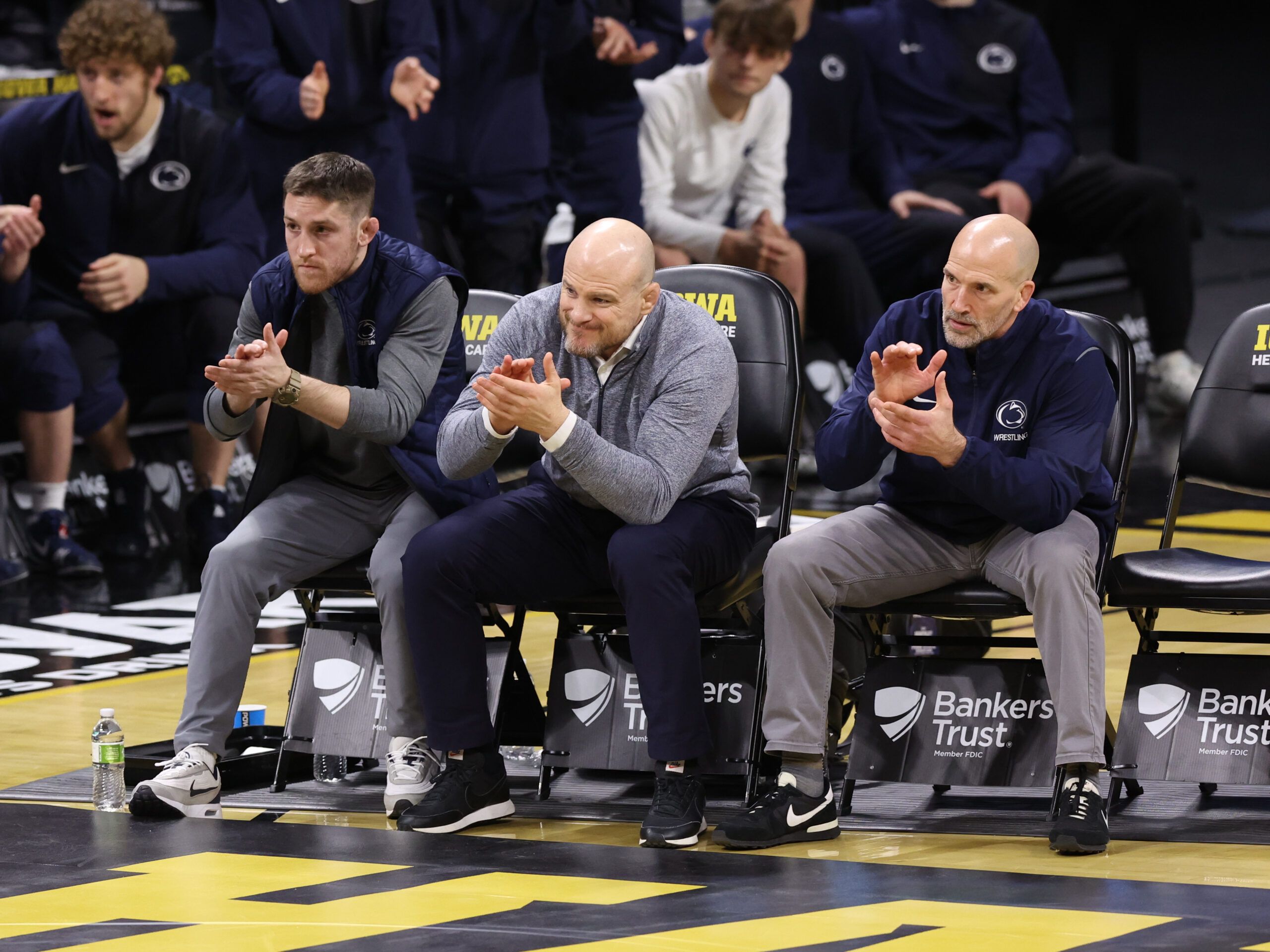 Penn State Wrestling coach Cael Sanderson reflected on what makes the team stand out following the Nittany Lions' dominant win over Indiana. (Credit: Reese Strickland-Imagn Images)