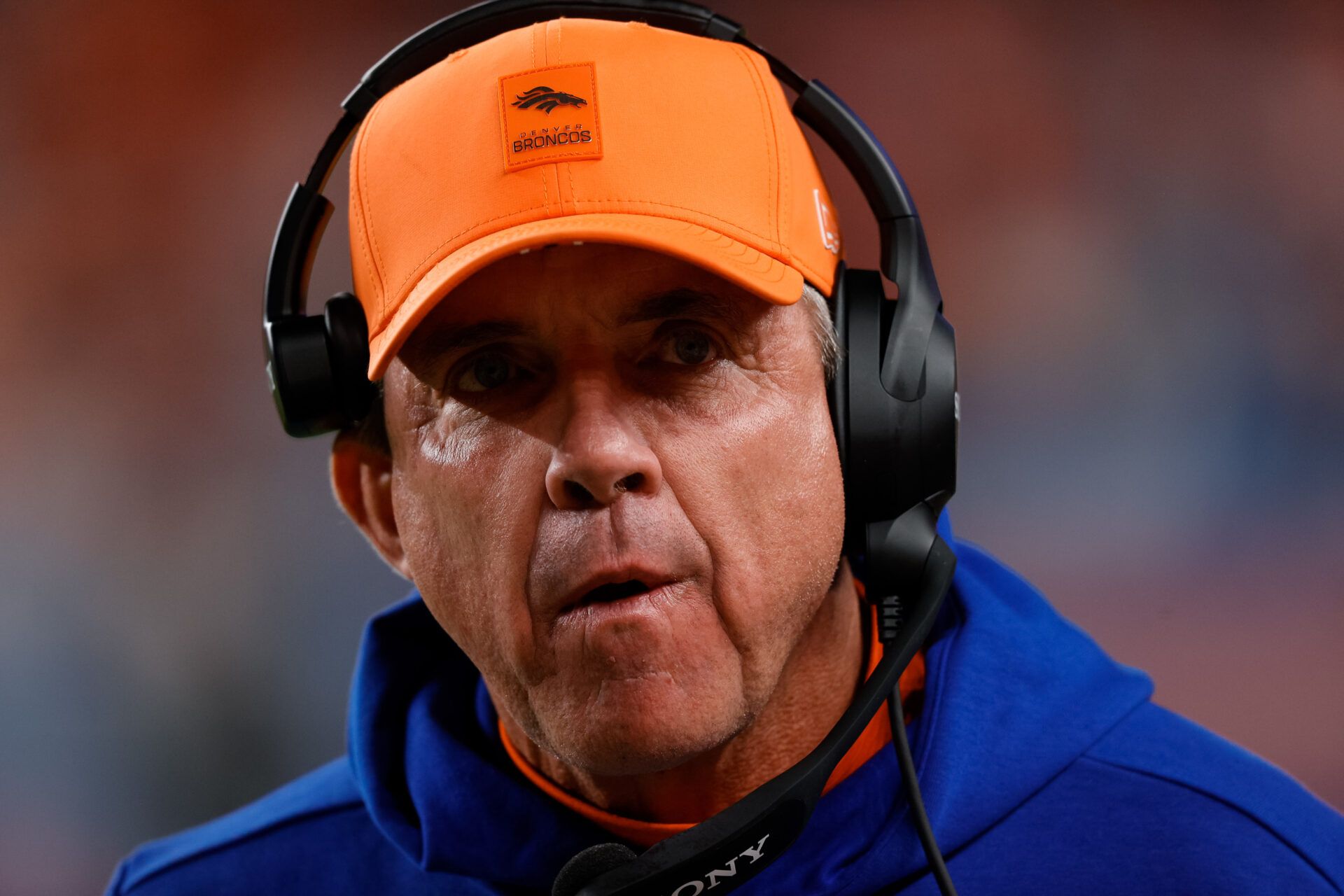 Denver Broncos head coach Sean Payton in the fourth quarter against the Los Angeles Chargers at Empower Field at Mile High.