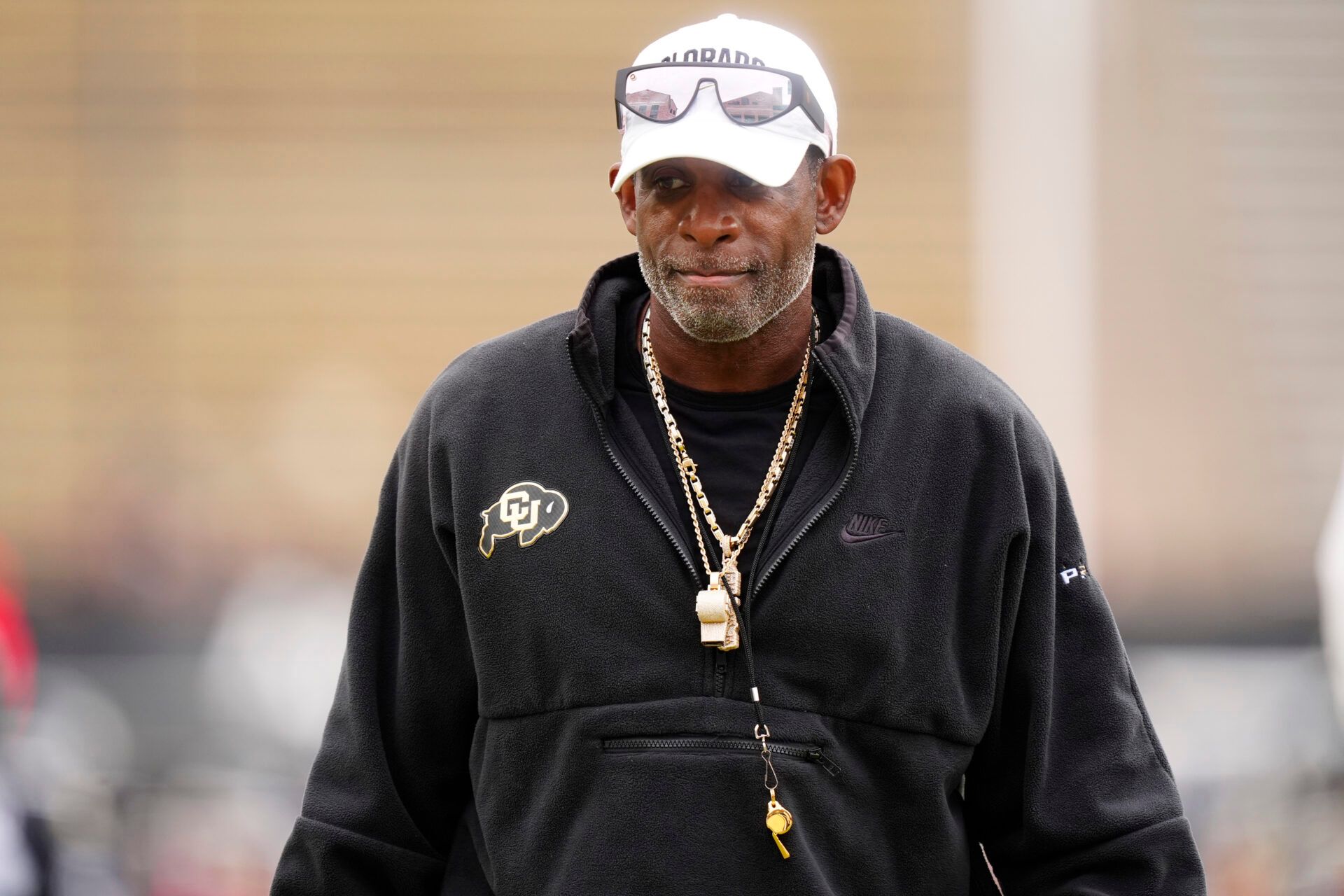 Colorado Buffaloes head coach Deion Sanders before the game against the Iowa State Cyclones at Folsom Field.