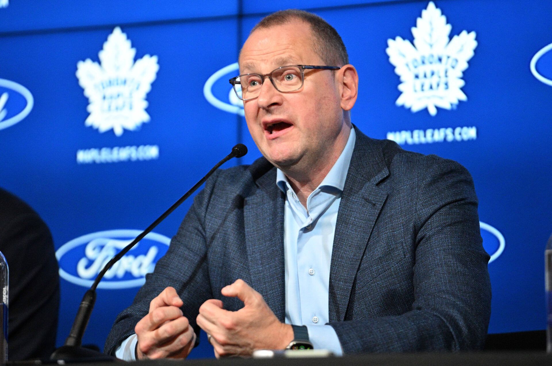 Toronto Maple Leafs general manager Brad Treliving at Ford Performance Centre.