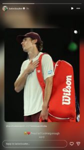 Screenshot of Katie Boulter’s Instagram story | Source: IG/katiecboulter