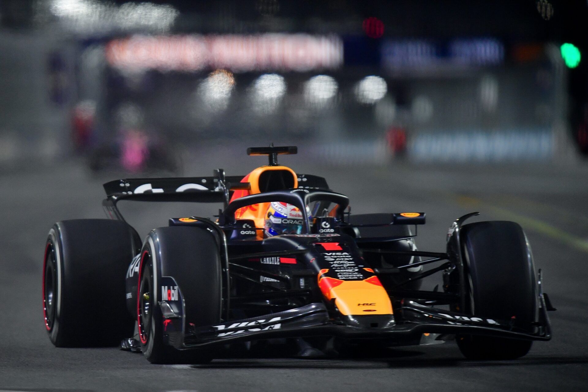Red Bull Racing driver Max Verstappen (1) during the Las Vegas Grand Prix at Las Vegas Strip Circuit.