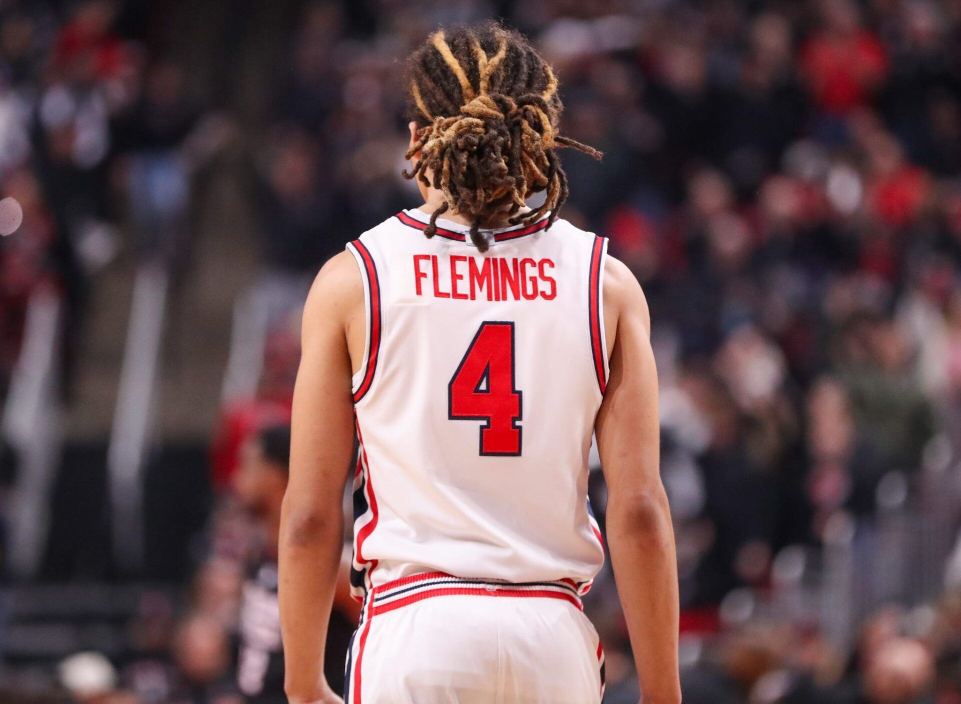 Houston's Kingston Flemings takes the floor before a Big 12 Conference men's basketball game, Saturday, Jan. 24, 2026, in United Supermarkets Arena.