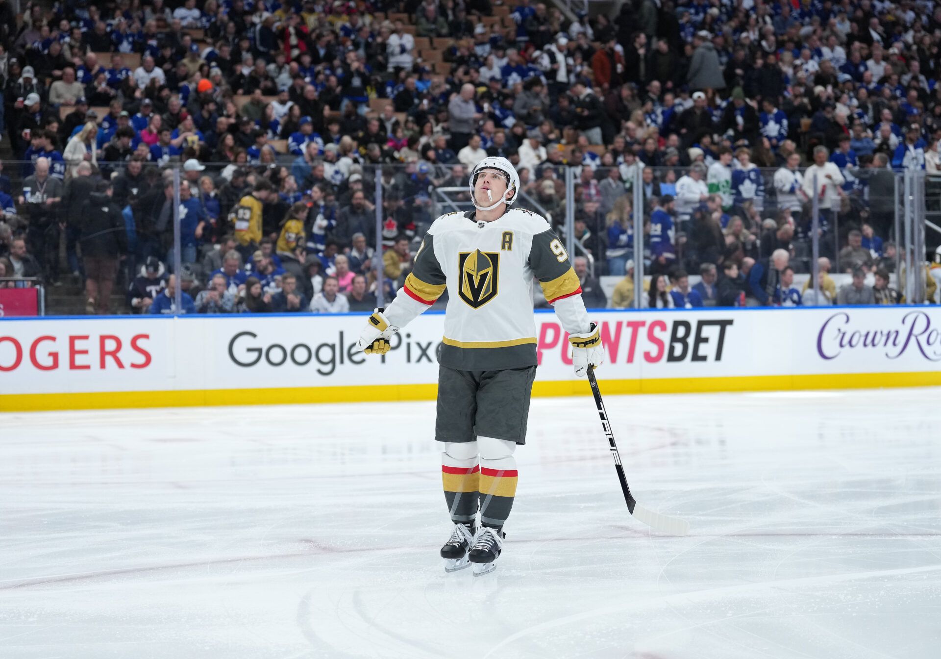 Vegas Golden Knights right wing Mitch Marner (93) at Scotiabank Arena.
