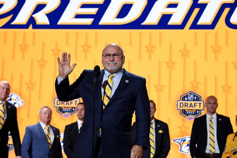 Nashville Predators general manager Barry Trotz at Bridgestone Arena.