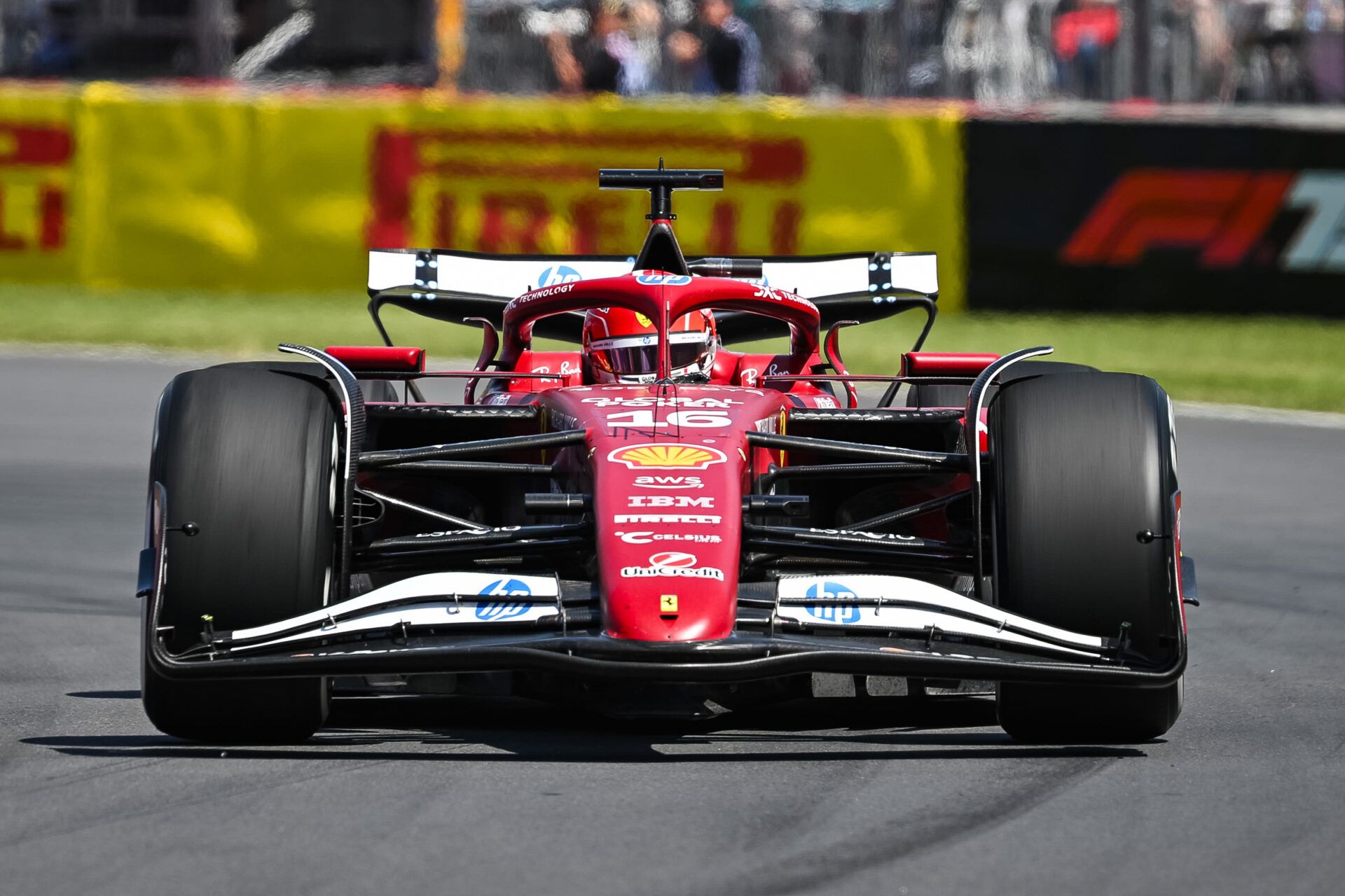 Ferrari driver Charles Leclerc (16) during the F1 Canadian Grand Prix at Circuit Gilles-Villeneuve.
