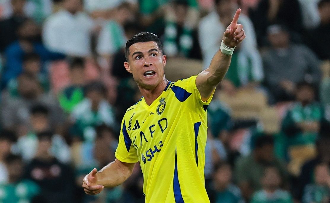 [US, Mexico & Canada customers only] Feb 13, 2024; Jeddah, Saudi Arabia; Al Nassr player Cristiano Ronaldo reacts after being substituted  in a Saudi Pro League soccer match at King Abdullah Sports City.