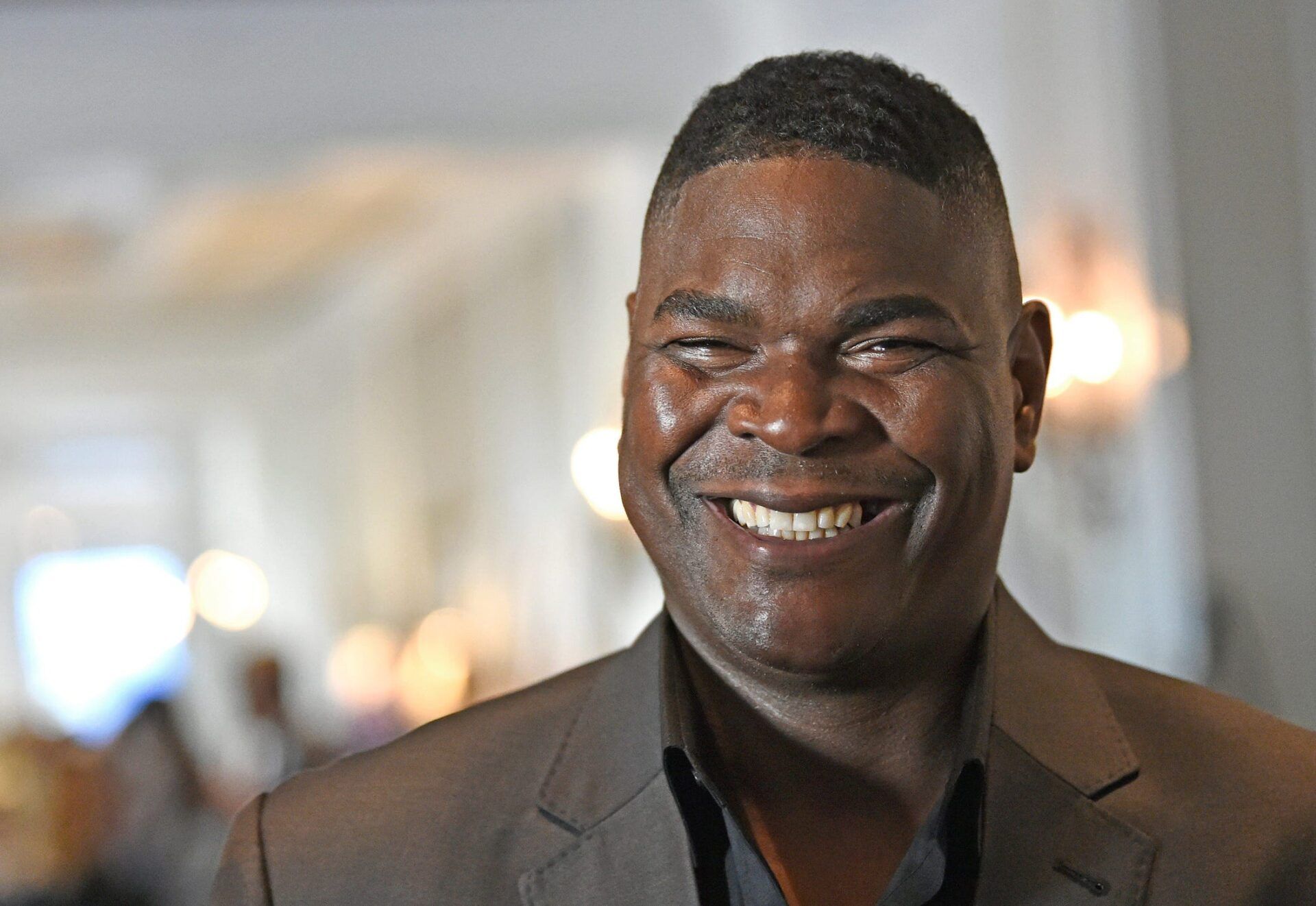 Former NFL star and ESPN host Keyshawn Johnson was an honoree at the 2022 Dick Vitale Gala in Sarasota, Fla.