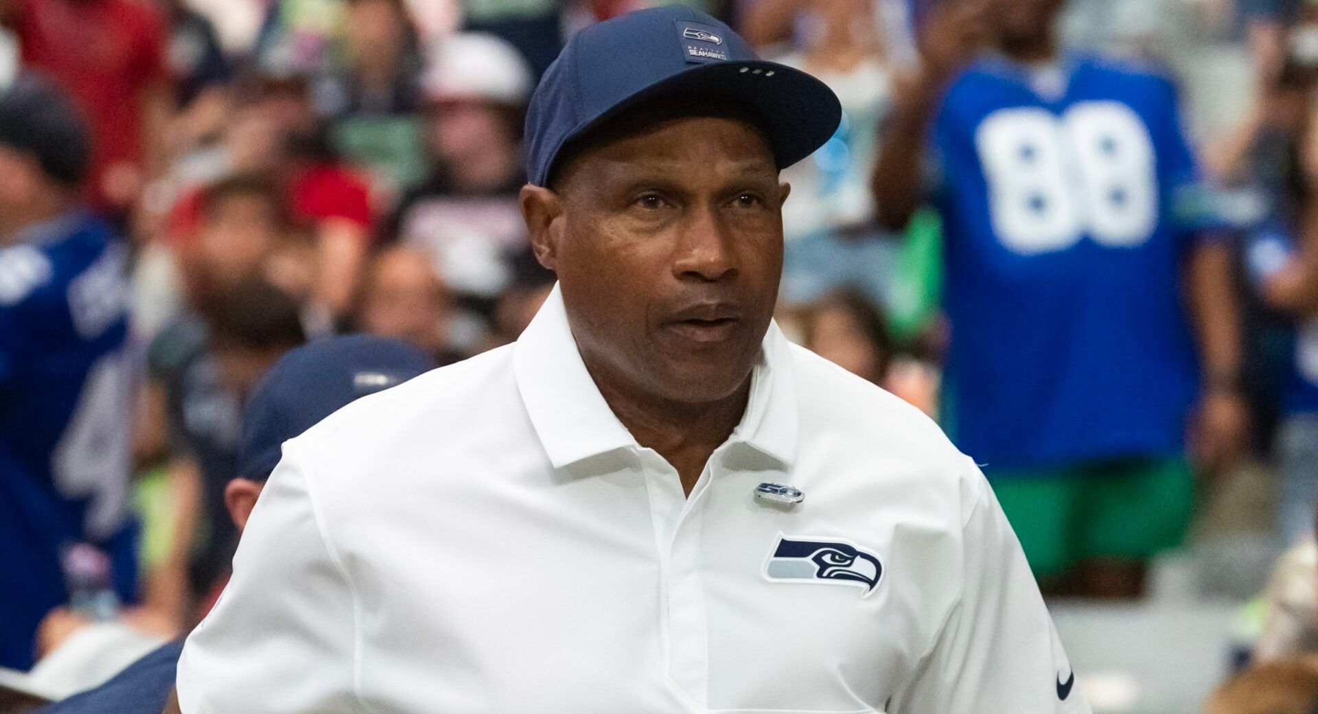 Seattle Seahawks assistant head coach Leslie Frazier against the Arizona Cardinals at State Farm Stadium.