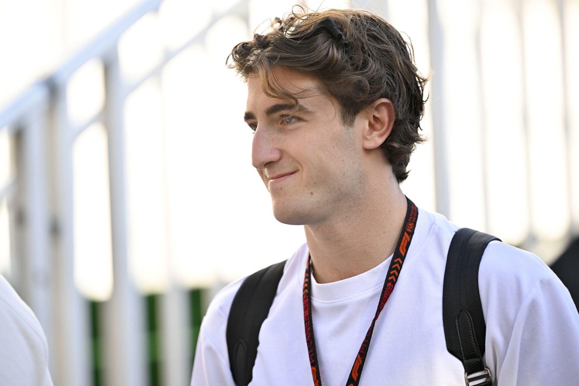 Alpine reserve driver Jack Doohan walks through the track entrance before the 2024 Formula One US Grand Prix at Circuit of the Americas.