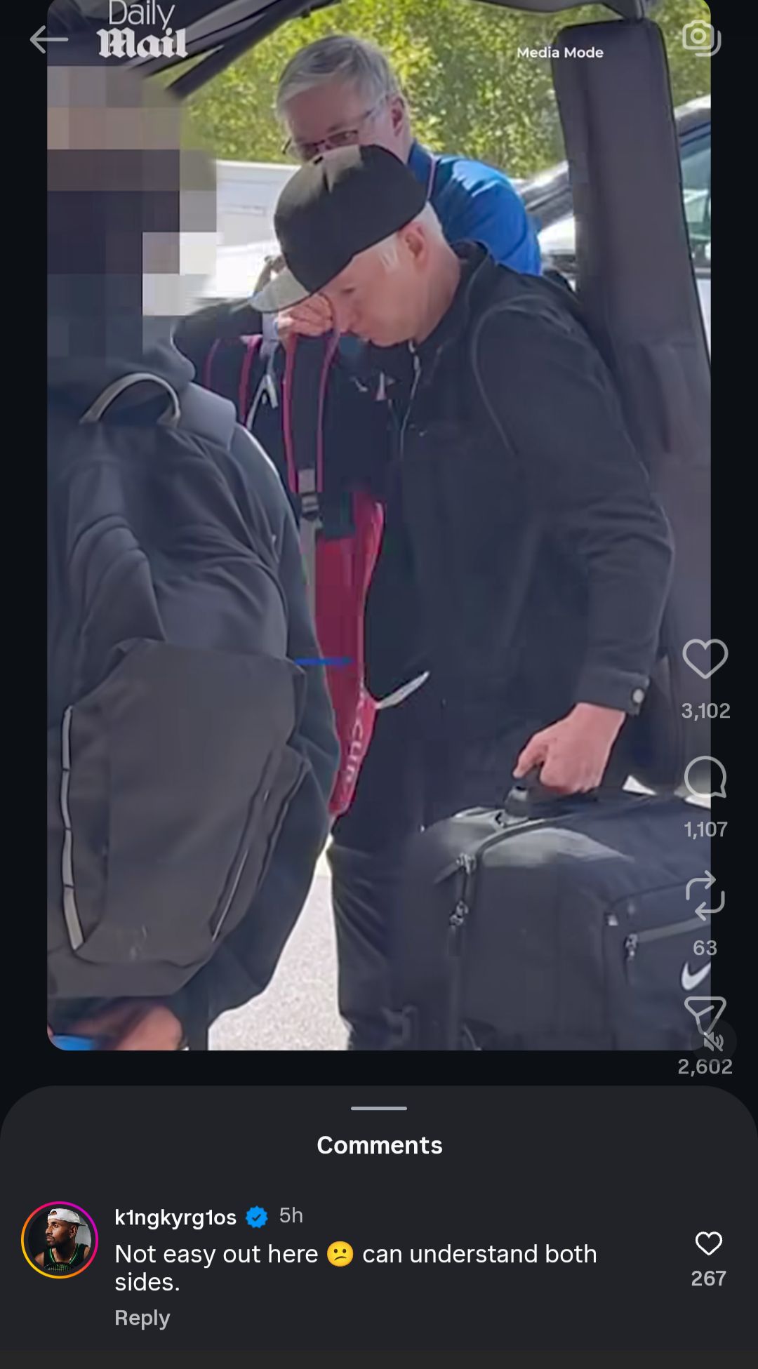Nick Kyrgios's reaction to John McEnroe's Melborne airport incident