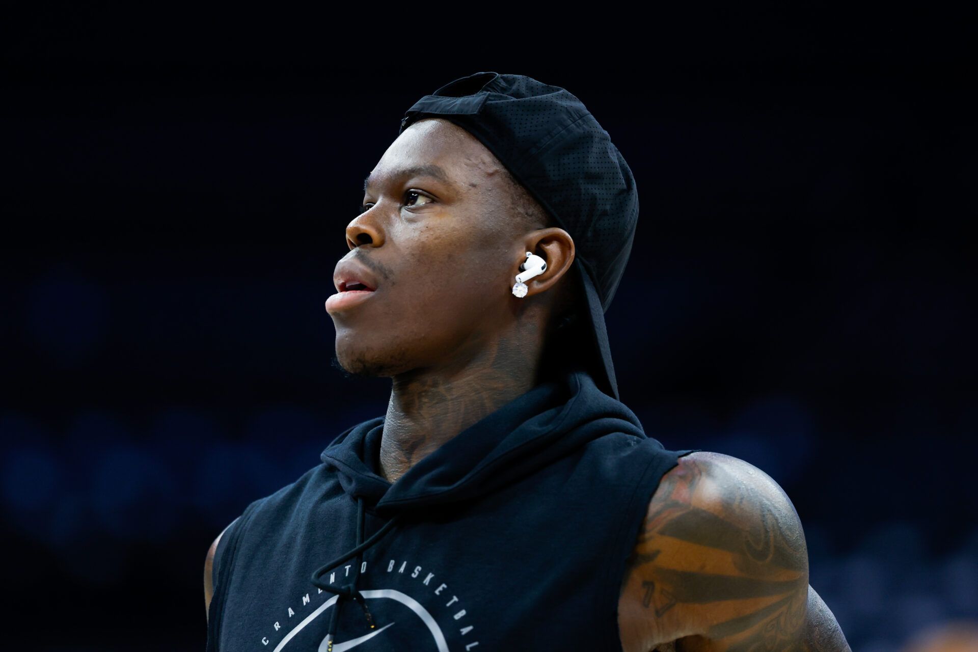 Sacramento Kings guard Dennis Schroder (17) looks on before the game against the Miami Heat at Golden 1 Center.