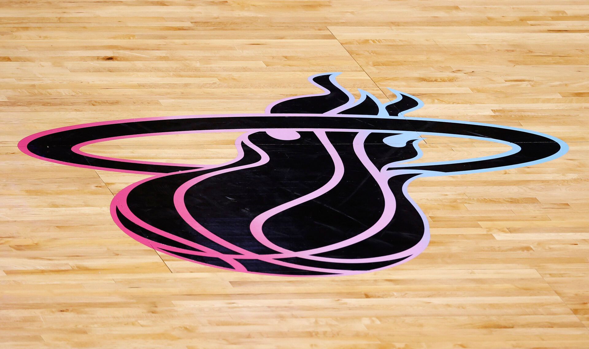 A detailed view of the Miami Heat's 